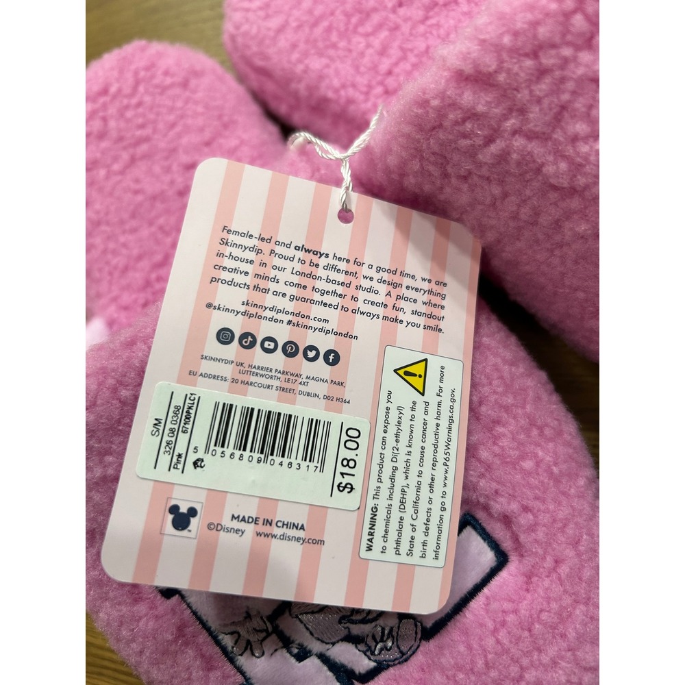 Mickey Mouse Clubhouse Sports Team Slippers & Tote‎ Bag Set Pink New - Picture 3 of 4
